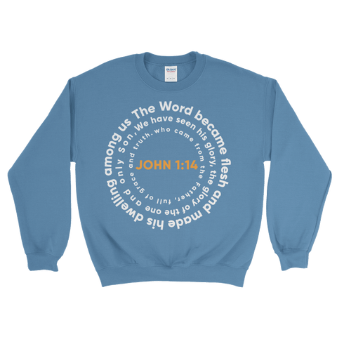 John 1:14 Gold Women Sweatshirt